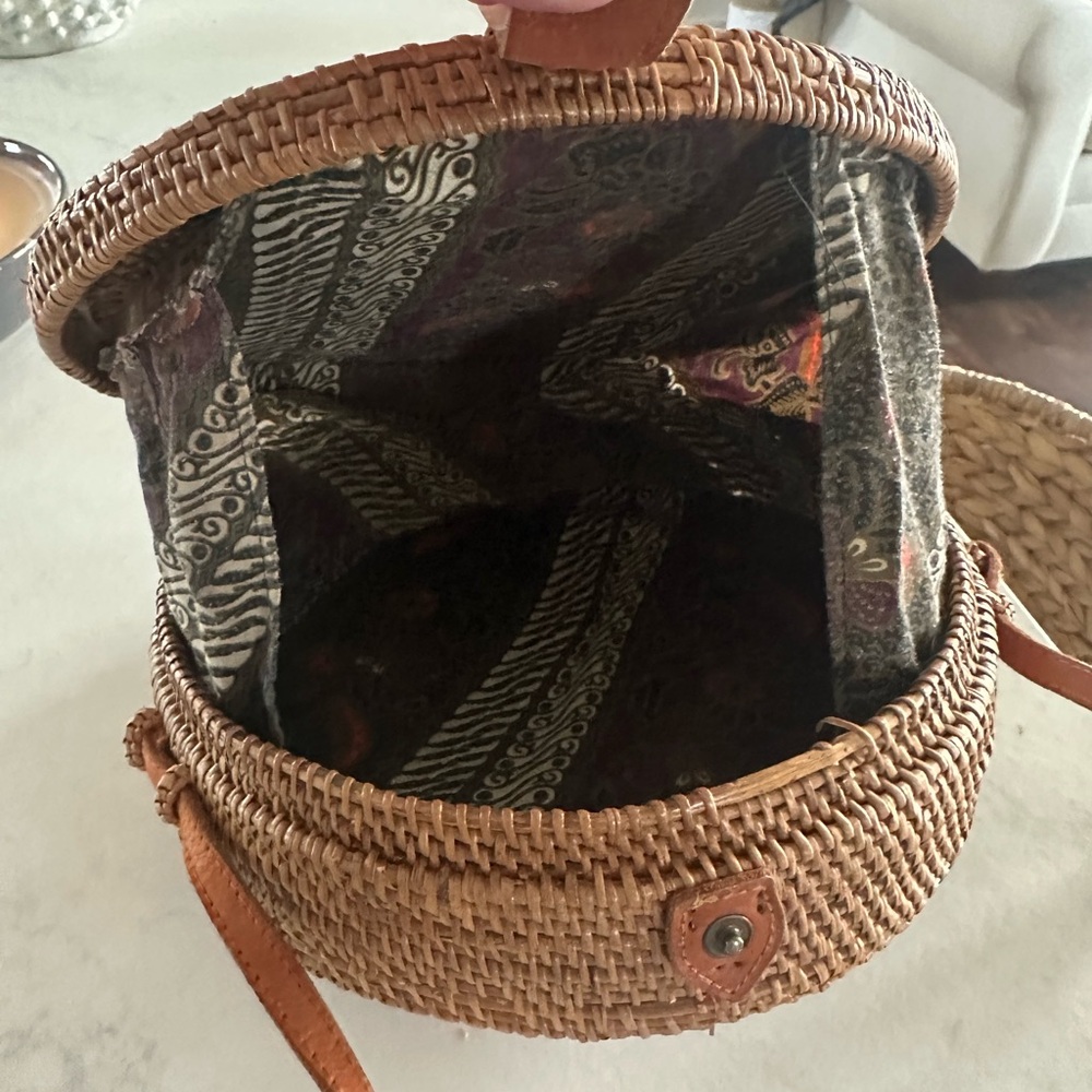 Handcrafted Tan Rattan Bag